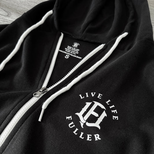 ZIP-UP HOODIE - BLACK