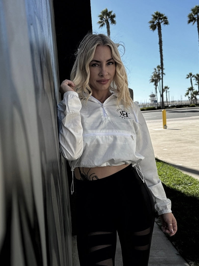 CROPPED WHITE CAMO WINDBREAKER