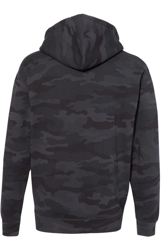 UNISEX BLACK CAMO HOODIE