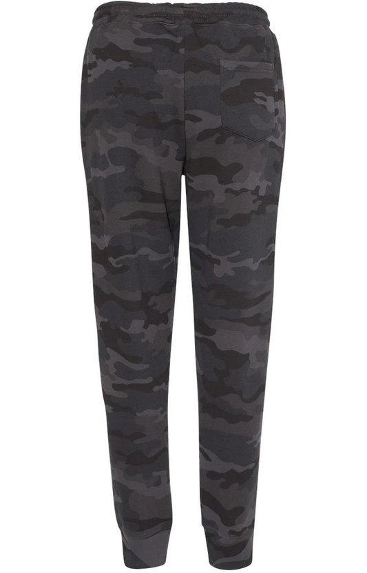 UNISEX BLACK CAMO JOGGERS