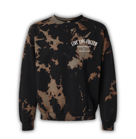 BLEACH DYE CREWNECK SWEATSHIRT