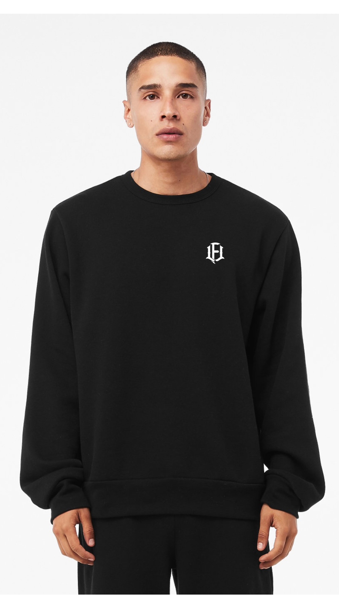 MEN'S FLEECE SWEATSHIRT - BLACK