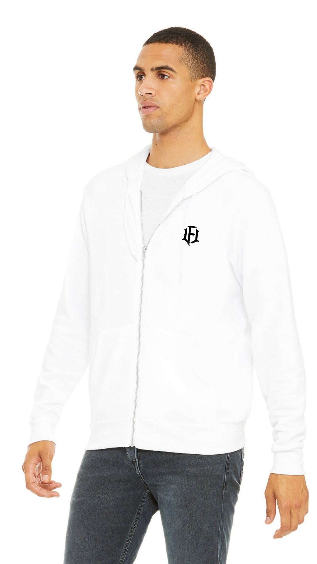 MEN'S FLEECE HOODIE - WHITE