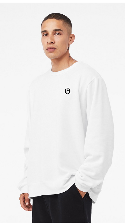 MEN'S FLEECE SWEATSHIRT - WHITE