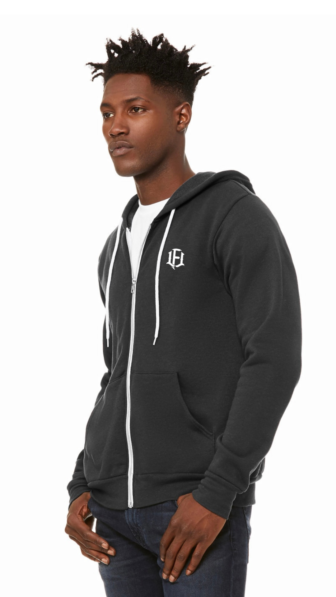 MEN'S FLEECE HOODIE - GRAY