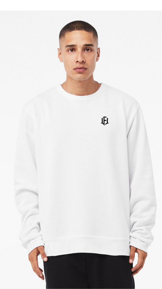 MEN'S FLEECE SWEATSHIRT - WHITE