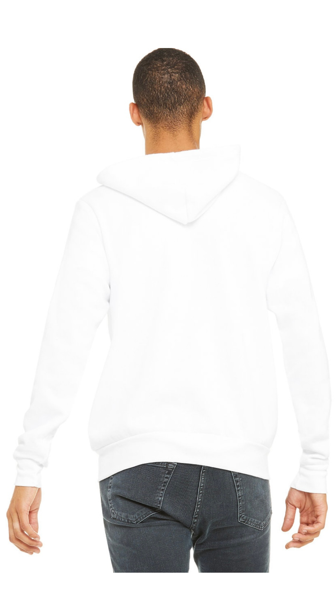 MEN'S FLEECE HOODIE - WHITE